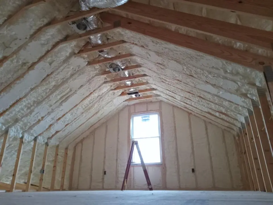 Spray foam roofing application for Crawl Space Insulation project in Union